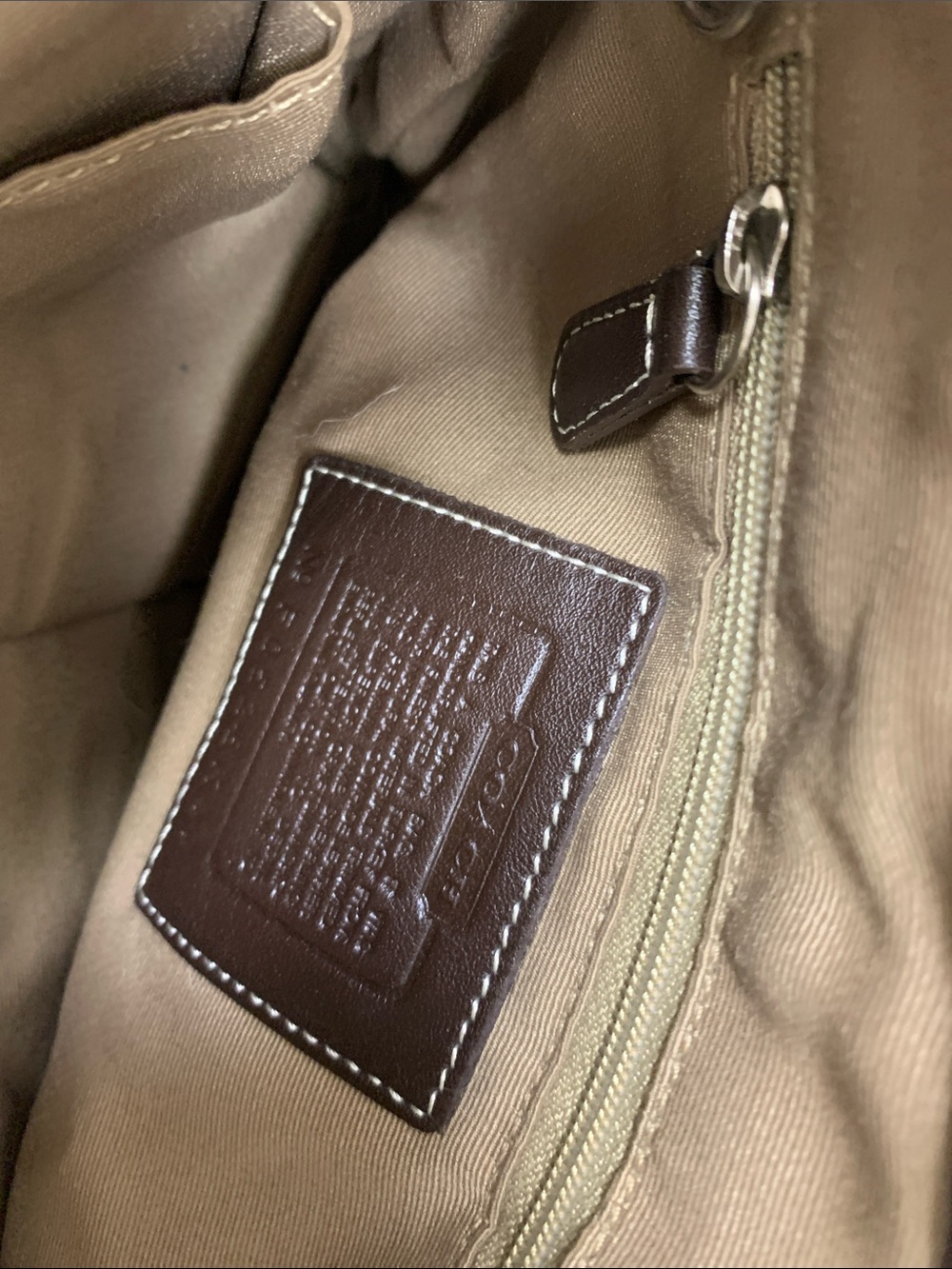 Coach Tan & Brown Signature Jacquard Fur-Trim Shoulder Bag - Picture 8 of 12